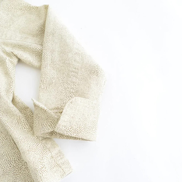 Vintage Christopher & Banks Tan Cream Leopard Print Light Jacket M - Picture 6 of 14